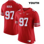 Youth NCAA Ohio State Buckeyes Nick Bosa #97 College Stitched Authentic Nike Red Football Jersey CU20M12CZ